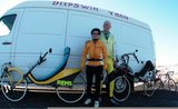 Dona Bill Sofabike recumbent sprinter van St Andrew 13 Jan 2011.JPG